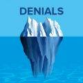 graphic of iceberg that says "denials" overtop
