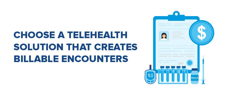 Chose a telehealth solution that creates billable encounters