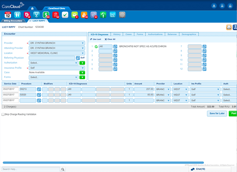 Billing screenshot